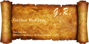 Galba Rufina névjegykártya